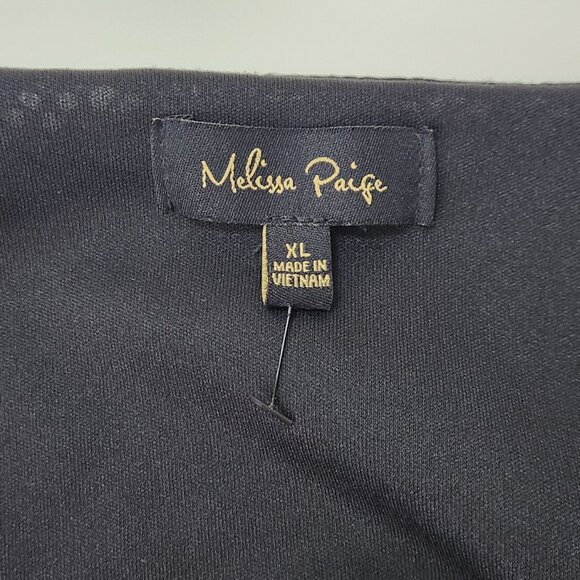 Melissa Paige Fringe Top Womens XL Black Blouse Boho Witchy Goth Whimsy 0207 - Picture 3 of 6